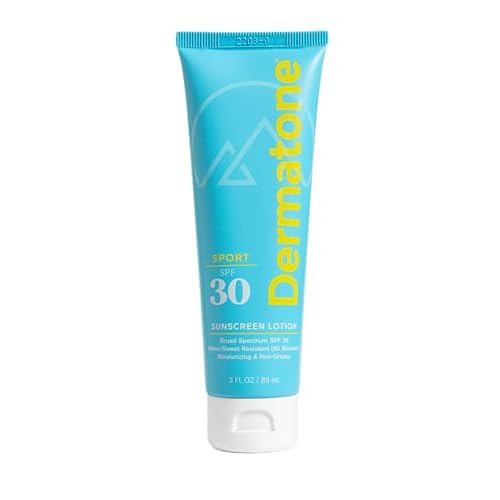 Dermatone Sport Sunscreen Lotion SPF 30 | Water/Sweat Resistant (80 min) | Oxybenzone and Octinoxate Free Sunscreen for Body and Face | Moisturizing | Spectrum UVA/UVB Protection SPF Lotion | 3oz