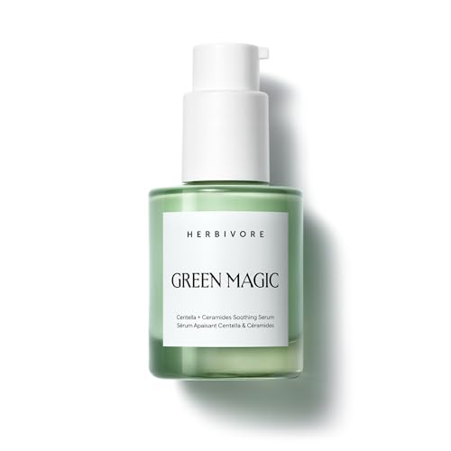 HERBIVORE Green Magic Cica + Ceramides ? Fast-acting Redness-Reducing Serum for Sensitive Skin, Plant-based, Vegan, Cruelty-free, 30mL / 1 oz