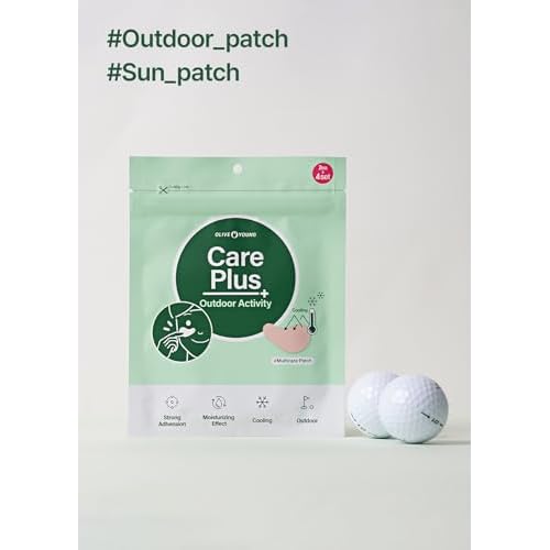 OLIVE YOUNG Care Plus Outdoor Patch 4 Pairs | Outdoor Activities Sun Patch with Cooling, Moisturizing effect through Close Adhesion to Skin