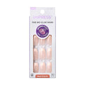 KISS imPRESS No Glue Mani Press On Nails, French, 'Genuine', Light Neutral + White Tip French, Medium Size, Coffin Shape, Includes 30 Nails, Prep Pad, Instructions Sheet, 1 Manicure Stick, 1 Mini File