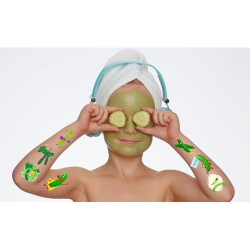 CupaPlay 300 PCS Cute Pickle Cucumber Tattoos Temporary Stickers for Kids - Vegetable Theme Party Supplies Decorations Birthday Fruit Party Favors Goodie Bag Stuffers Favors Prize(30 Sheets)