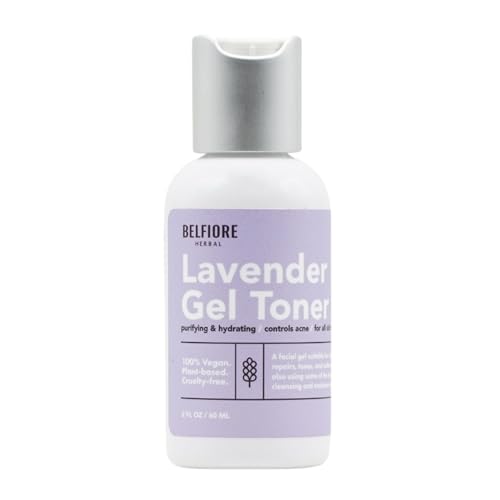 100% Natural Lavender Gel Toner | Organic | Alcohol Free with Aloe Vera | Hydrating, Soothing, Pore Minimizing, Antioxidant Skin Care | Made in The USA