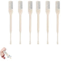6 Pcs 2-in-1 Nasal Hair Cutter, New Double Sided Nose Hair Knife, Portable Nostril Hair Remover Tool, 360¡Æ Nose Hair Trimmer with Ear Picker Soft Cleaning Brush for Women Men