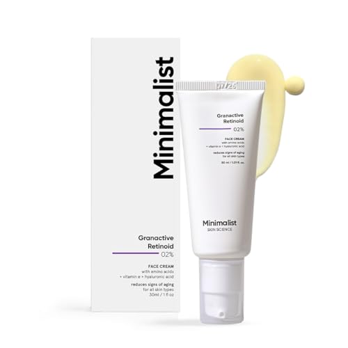 Minimalist Granactive Retinoid 2% Anti Aging Night Cream | Reduces Wrinkles & Fine Lines | Improves Skin Elasticity, Stimulates Collagen Production for Radiant & Glowing Skin | 1 Fl Oz / 30 ml