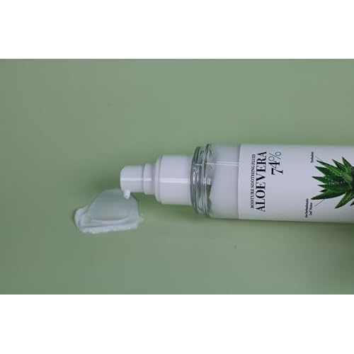 Aloe Vera 74% Moisture Soothing Fluid 125 ml ? Hydrating & Moisturizing with Hyaluronic Acid