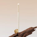 Bisque Series Small Shader Brush for Detailed Eyeshadow Application Painted Birch Handle with Soft Nylon Bristles MJ911
