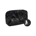 Wednesday Make Up Bag & Mirror | Addams Cosmetic Zip Up Container with Portable Accessories | Ladies Makeup Travel Pouch for Women & Teens | Netflix Series Merchandise Apparel Gift