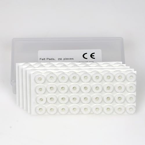 Ear Clip Pads Alpha Series, Felt Round 10mm White, Box of 256