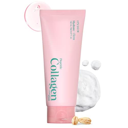 It'S SKIN Peptide Collagen Cleansing Foam 5.07 fl oz | Hydrating Facial Cleanser & Collagen Boost | Gentle Face Cleanser for Sensitive Skin | Korean Face Wash & Gentle Facial Cleanser for Women