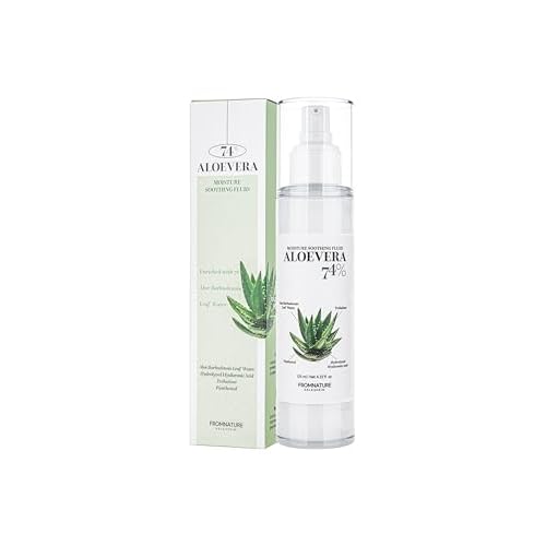 Aloe Vera 74% Moisture Soothing Fluid 125 ml ? Hydrating & Moisturizing with Hyaluronic Acid