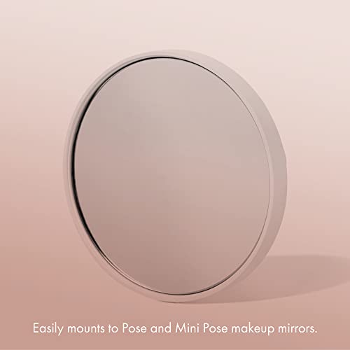 Vanity Planet Pose Mini Travel Mirror Magnifier Attachable 10x Magnifying Mirror with Suction Mount - Mounts Easily to Pose and Mini Pose Makeup Mirrors