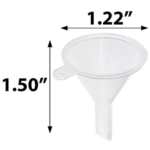 JUVITUS 1 oz / 30 ml Amber Glass Boston Round Bottle with Black Treatment Pump (6 Pack) + Funnel Refillable Empty Storage Containers