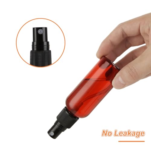 60 Pcs 1 oz Amber Spray Bottles with Sticker and Funnel, Anti-UV Fine Mist Mini Spray Bottles, Refillable Small Spray Bottle Travel Spray Bottle for Essential Oils and Various Liquids