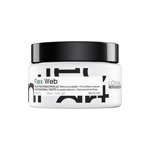 L'Or?al Professionnel Paris Flex Web Texture Paste - Strong Hold Pomade and Styling Gel For All Hair Types, Packaging May Vary