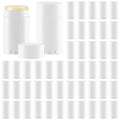 50 Pack White Empty Deodorant Containers, 75ml/2.5oz, Bottom Filling, Refillable Deodorant Tubes Lipstick Balm Tubes Twisted, Plastic Oval for Homemade DIY Aromatherapy, Balm, Lotion