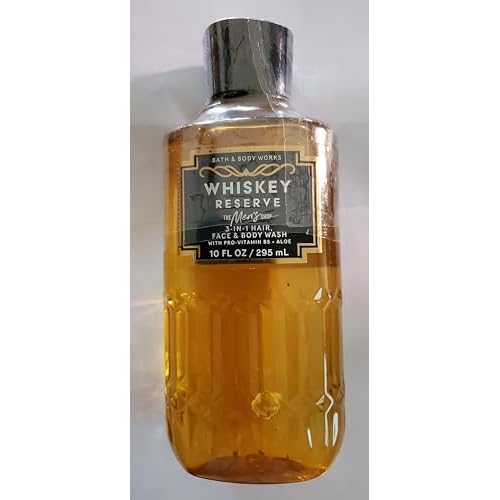 Bath & Body Works Men's Whiskey Reserve 3-in-1 Hair, Face & Body Wash and Body Cream 2 Piece Set