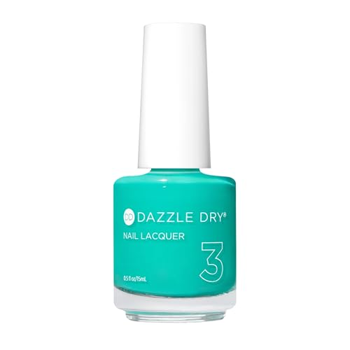 Dazzle Dry Nail Lacquer (Step 3) - Palm Springs - A mid-century modern deep seafoam green. Semi-sheer cream. (0.5 fl oz)