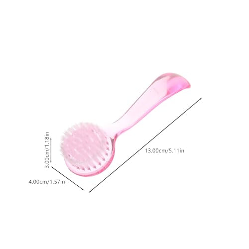 ARTIBETTER Sheep Horn Facial Cleansing Brush Set 4 Pack Manual Face Cleaning Brushes with Protective Cap for Deep Pore Exfoliation and Skin Care Wet Dry Use 5.11 Inch