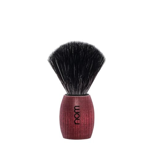 NOM Ole Shaving Brush | Vegan Shave Brush for Shaving soaps and creams | sustainable eco-friendly and reusable | Exfoliating Shaving Brush | Blushed Ash handle