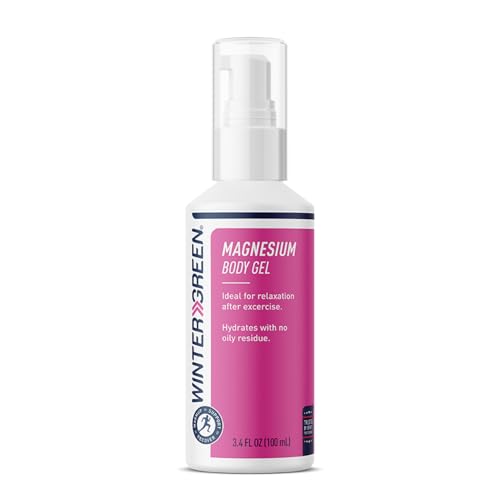 Wintergreen Magnesium Body Gel, 3.4oz ? with Pure Magnesium and Arnica Oils, Non-Greasy Gel for Soothing Massage and Relaxation