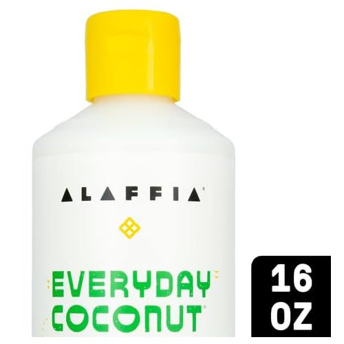 Alaffia Hair Care, Everyday Coconut Conditioner, Daily Moisturizer, Wavy & Curly Hair Products, Vitamin E, Virgin Coconut Oil, Ginger Extract, 16 Fl Oz