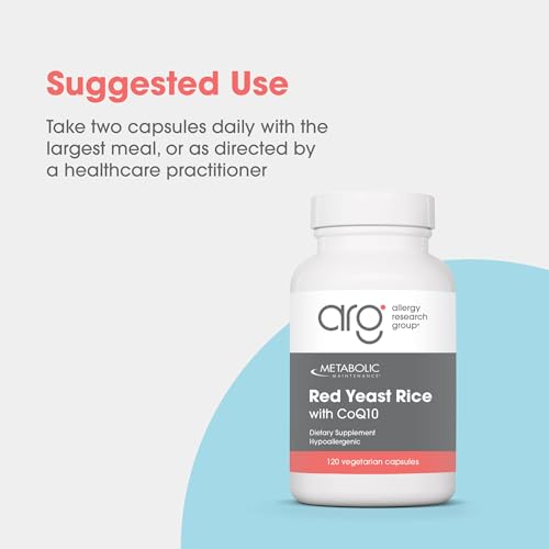 Metabolic Maintenance Red Yeast Rice with CoQ10 - Provides Energy Production + Cardiovascular Health Support - Co Enzyme Q-10 + Red Yeast Rice Antioxidant Supplement (120 Capsules)