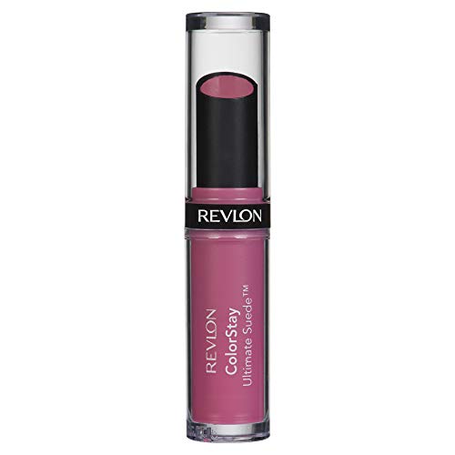 REVLON ColorStay Ultimate Suede Lipstick, Longwear Soft, Ultra-Hydrating High-Impact Lip Color, Formulated with Vitamin E, Silhouette (001), 0.09 oz