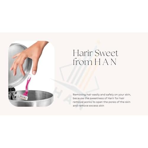 Harir Sweet Packets Sugaring Sugar Wax Hair Removal 100% Natural Paste for Bikini, Legs, Arms, Back And Face Body Hair Remove 3 Packs X 100 Gm