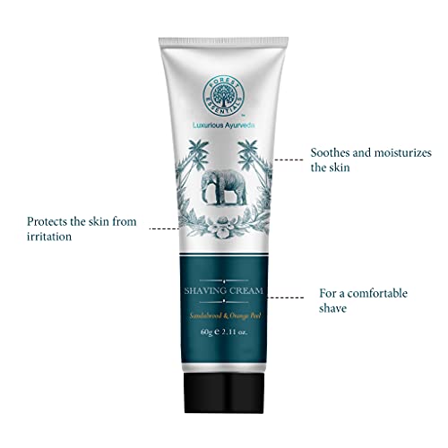 Forest Essentials Shaving Cream Sandalwood & Orange Peel 60g