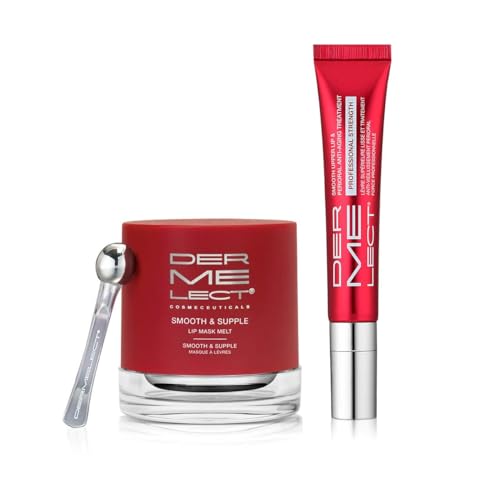 Dermelect The Perfect Pout Kit for smooth, ageless, lineless lips (Dermelect Smooth Upper Lip & Dermelect Smooth & Supple Lip Mask Melt)