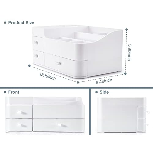 Makeup Organizer Tween Girls Gifts,Large Capacity Bathroom Organizer and Storage with Drawers Trendy Stuff ,Vanity,Bathroom Countertop,Bedroom Storage for Skincare,Cosmetics,Perfume,Brushes,Eyeshadow