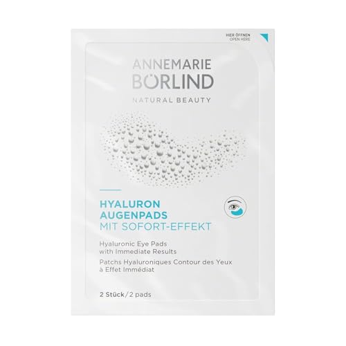 ANNEMARIE B?RLIND Hyaluronic Acid Under Eye Mask ? Vegan Eye Patches for Puffy Eyes with Tremella and Konjac Root? Remove Under Eye Bags Instantly ? Cruelty-free Gel Eye Patch ? 6 Pairs