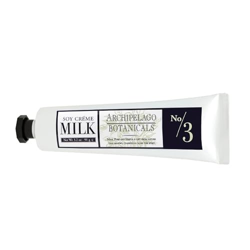 Archipelago Botanicals Soy Milk Hand Cr?me, Rich and Lightly Scented Hand Lotion for Dry Skin, Cuticles and Rough Spots, Premium Plant Extracts (3.2 oz)
