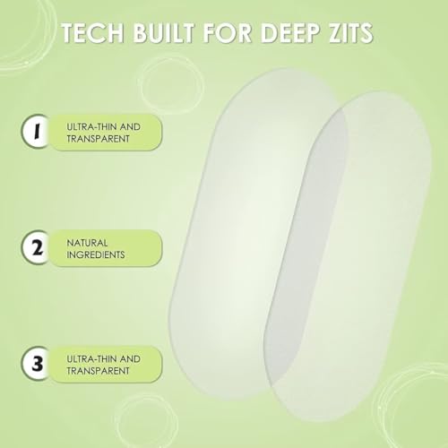 AUSLKA Blemishes Patches - 44 Strips, Hydrocolloid Dots - Large Blemishes Patch - Blemishes Stickers - Zit Breakouts - Suitable for Larger Area Outbreaks