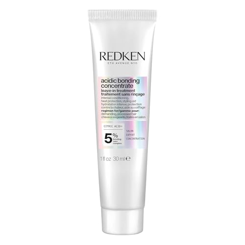 Redken Acidic Bonding Concentrate Leave In Conditioner - For Weak & Damaged Hair, Bond Building & Strengthening Hair Repair Treatment, Smooths & Provides Heat Protection