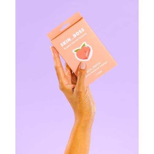 SKINBOSS Hydrocolloid Butt Acne Patches - 20mm Large Pimple Patches for Body and Butt - Acne, Blemish, and Dark Spot with Lactic Acid, Hyaluronic Acid, Arnica, and Calendula - 12 Count