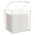 Disposable Facial Towel Storage Box, Acrylic Box for Clean Towels XL (NOT Included), Acrylic Disposable Face Towelette Holder Container