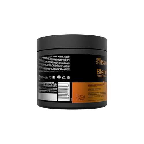 Inoar Blends Combing Cream Creme Para Pentear with Botanical Vegan Oils & Vitamin C Complex for Intense Hydration & Smoothing, 17.6 Fl Oz