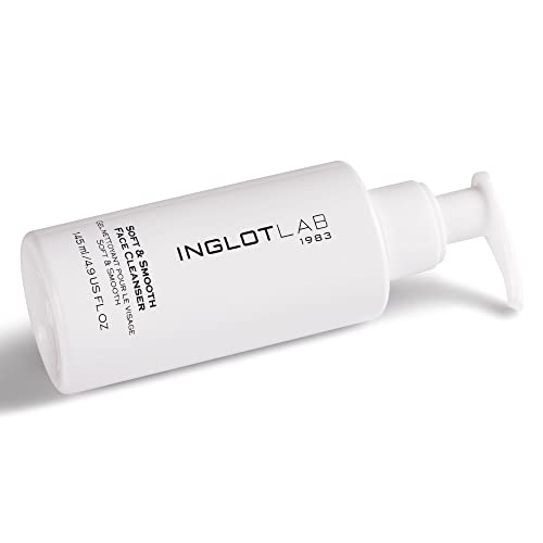 Inglot Soft & Smooth Facial Cleansing Gel - Removes Blemishes and Makeup Residues and Leaves Velvety Soft Moisturised Skin with Kombucha and Ginkgo Biloba Extracts 145ml