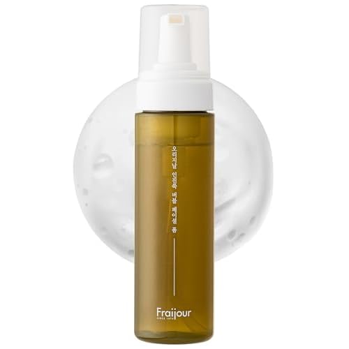 Fraijour Artemisia Bubble Facial Foam ? Korean Instant Foaming Face Cleanser for Dry & Sensitive Skin, Hydrating & Gentle Daily Wash, pH Balanced with Plant Extracts, Touchless Dispensing, 7.05 oz.