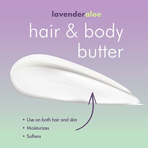 EDEN BodyWorks Lavender Aloe Hair + Body Butter (16 oz) - Natural Moisturizer - Hydrate, Calm and Soothe Hair & Skin