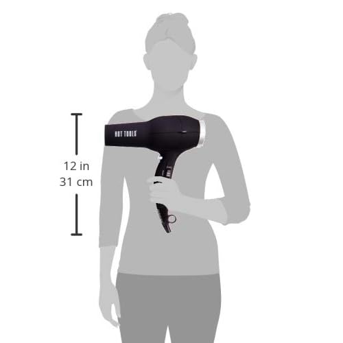 Hot Tools Pro Artist 1875W Turbo Ionic Dryer | Smooth, Frizz Free Blowouts (Black)