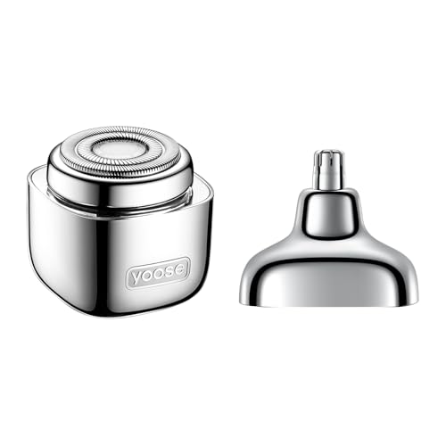 yoose Nose Hair Trimmer and Shaver 2-in-1, Silver
