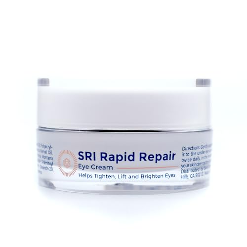SRILabs Rapid Repair Eye Cream - Helps Tighten, Lift and Brighten Eyes - Hyaluronic Acid for Deep Hydration and Plumping - Antioxidant Defense to reduce darkness and discoloration