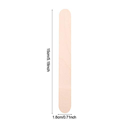 Hair Removal Hard Wax Beans 50pcs Wooden Wax Spatula Tongue Depressor Disposable Facial Mask Hair Remove Cream Applicator Wax Spatula Tongue Depressor Disposable Stick Underarms Back and Chest