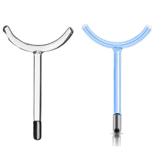 Electrode Wand Glass Tube Handheld Spare Parts Mushroom Comb Spoon Tube Point Roller Y Shape Accessory Attachment for Facial Hair Care Wand Device Instrument
