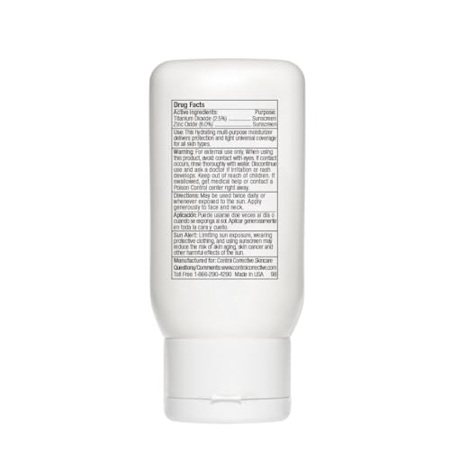 CONTROL CORRECTIVE Tinted Moisturizer With Spf 30, 2.5 Oz - Non-Greasy Hydration, Subtle, Healthy-Looking, Even Out Skin Tone, Moisturizes & Protects, Zinc, Titanium, Natural Sunscreen, Sheer Coverage