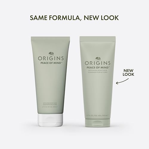 Origins Peace of Mind Exfoliating Body Scrub | Smooths Rough Skin | With Bamboo, Peppermint, Basil and Eucalyptus Blend, 6.7 Fl Oz