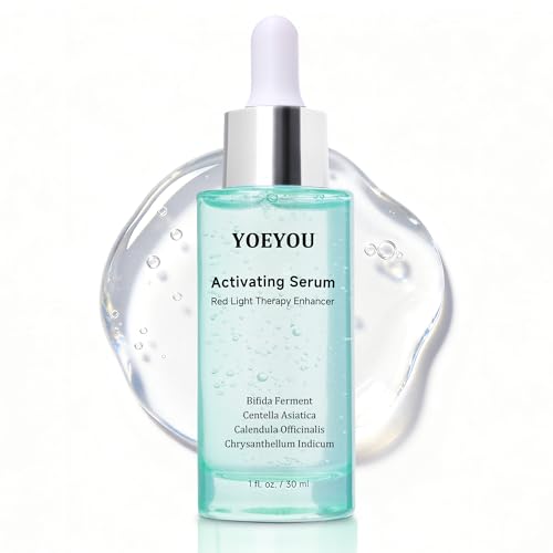 Red Light Therapy Activating Serum, Pre-Treatment Hydrating Serum for Face, Natural Formula, Boosts Red Light Results, Anti-Aging & Wrinkle Care, 1oz / 30ml
