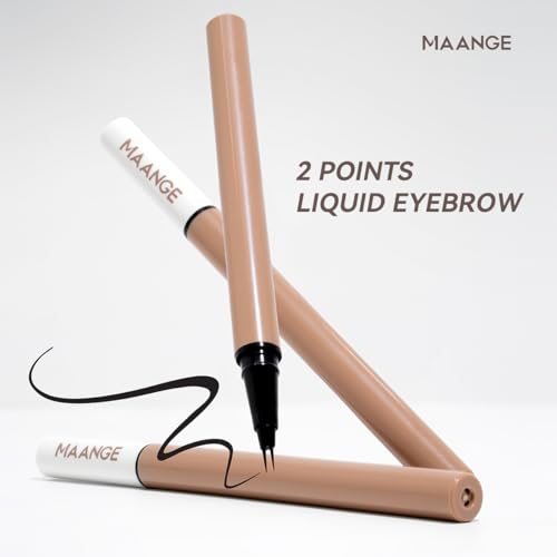 MAANGE Liquid Brow 2-Fork-Tip£¬Ultra-fine Waterproof Long-lasting, Smudge-Proof, Creates Natural Tint,Deep Brown,B202-2pcs